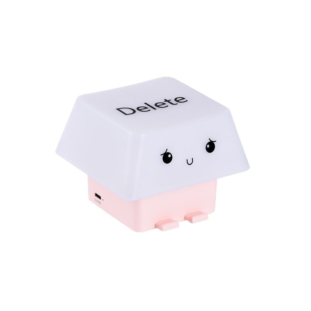 Modern and simple button-type ambient night light with USB charging, children's bedroom sleep bedside lamp