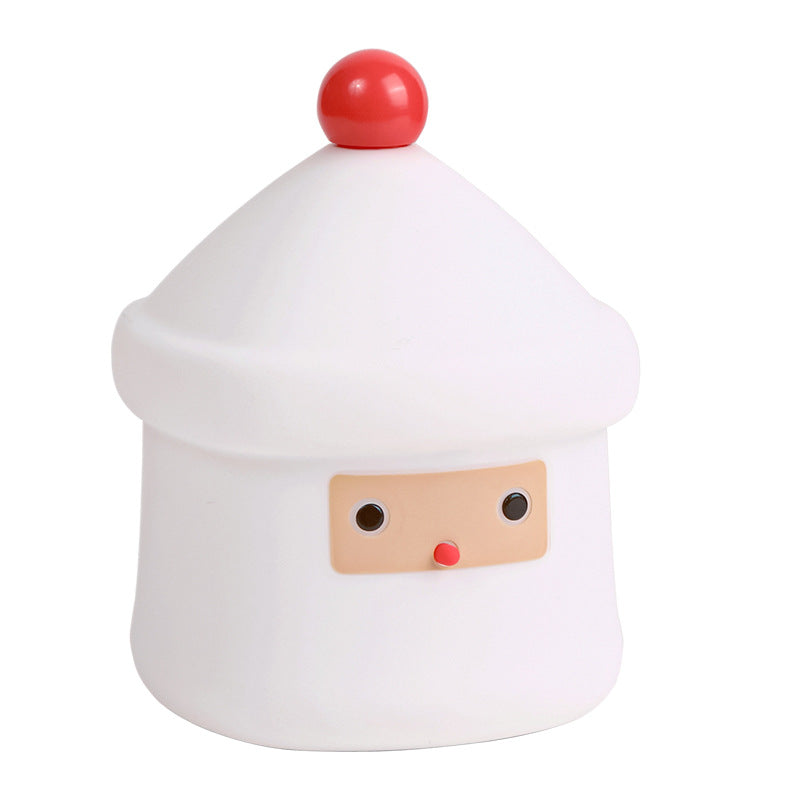 Cute Night Light - Santa Lamp USB Rechargeable,Silicone Tap Light Christmas Themed, Toddler Kids Night Lights for Bedroom Christmas Birthday