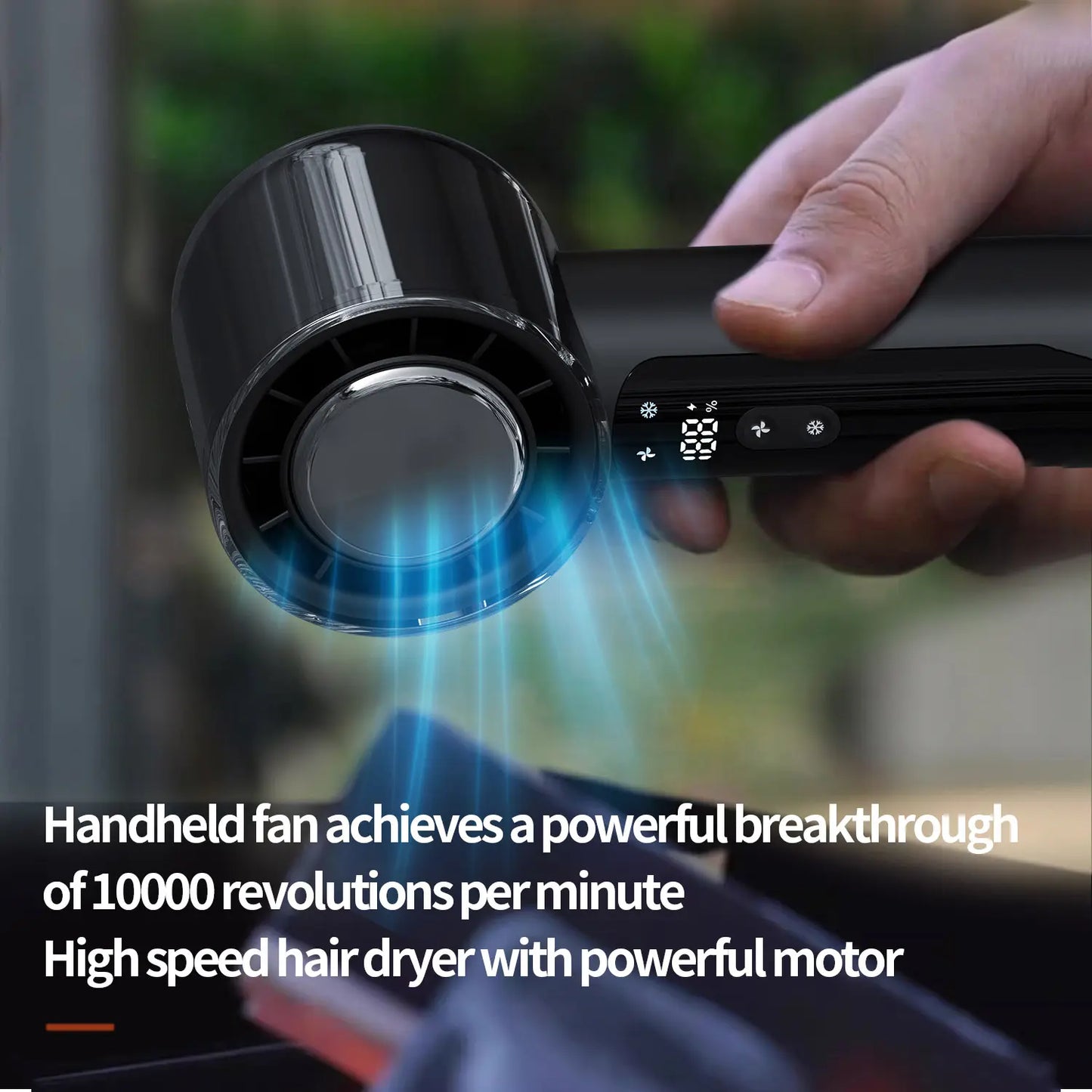 2025 Innovative Transparent Material All-inclusive Refrigeration High-speed Handheld Fan Rechargeable Usb Portable Ice Mini Fan