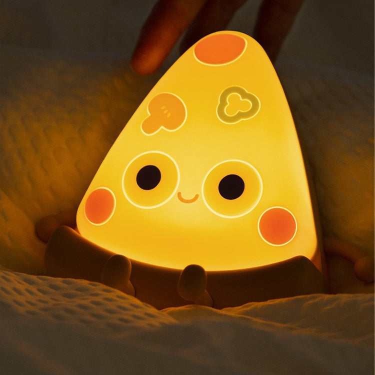 Pizza Nursery Night Light, Cute Silicone Pizza Lamp for Kids, Soft Silicone Kids Nursery Nightlight USB LED Touch Lamp Kids Bedroom Decor as Xmas Birthday Gifts for Boys Girls