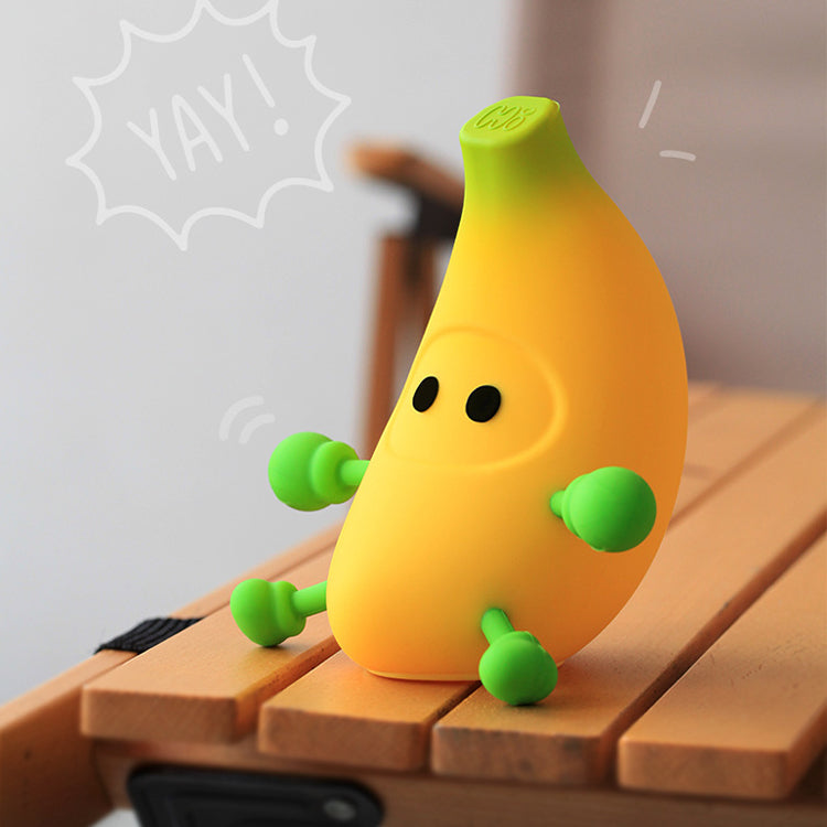 Banana Kids Night Light,Cute Cartoon Soft Silicone LED Warm Lamp,USB Rechargeable Kawaii Nursery Bedside Bedroom Table Decor, ABS+PC Bedside Lamp,Best Birthday Christmas Gift for Kid Girl Boy