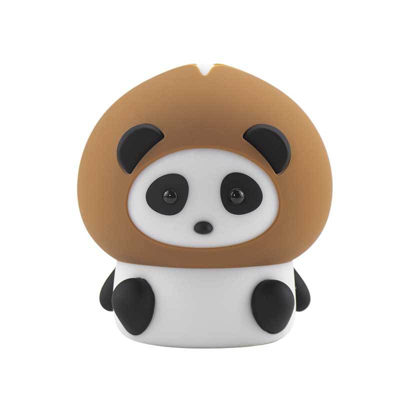 Cute Chestnut Panda Night Light, 7 Colors Changing LED Silicone Light,Touch Sensor Dimmable Timer USB Rechargeable Bedside Lamp for Baby Kids