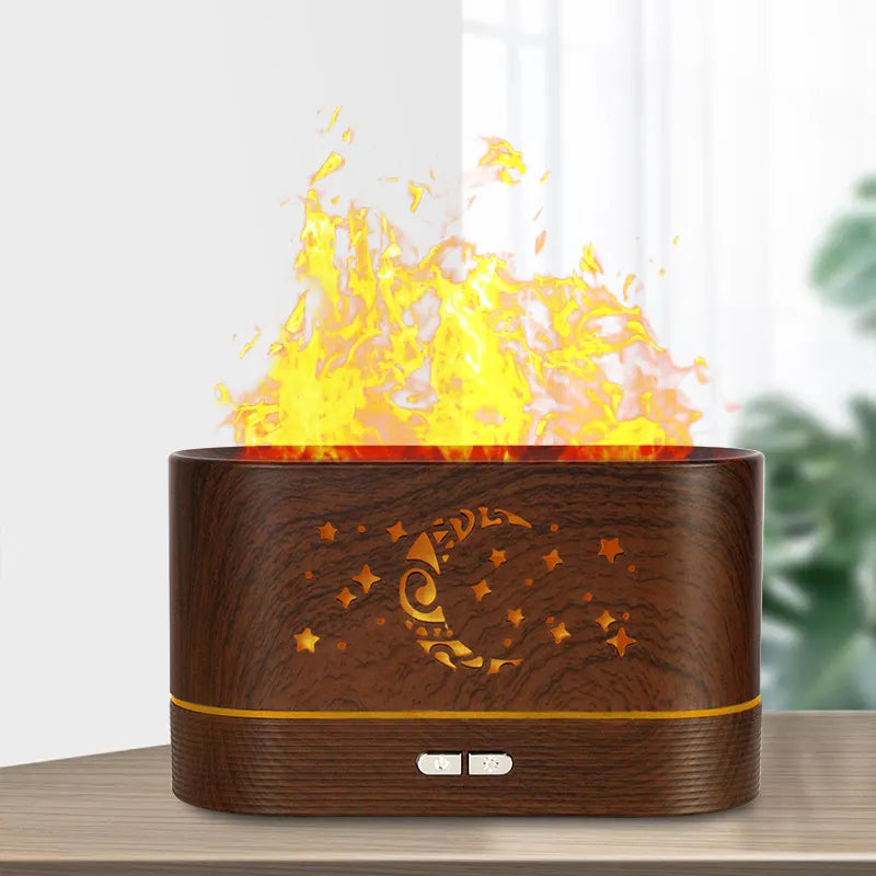 HonSun Trending Products 2025 New Arrivals Flame Aroma Diffuser Humidifier Scent Room Electronic Machine Customized Aromaterapia