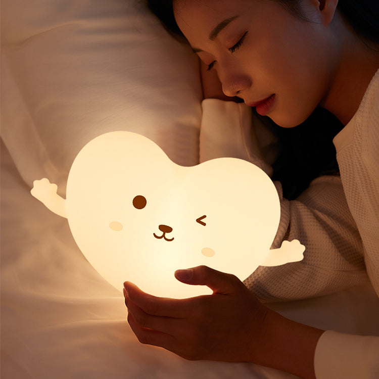 Linda luz nocturna LED para niños luz nocturna recargable de silicona lámpara táctil de noche regulable de 3 niveles lámpara de noche para bebés y niños pequeños para regalo para niños y