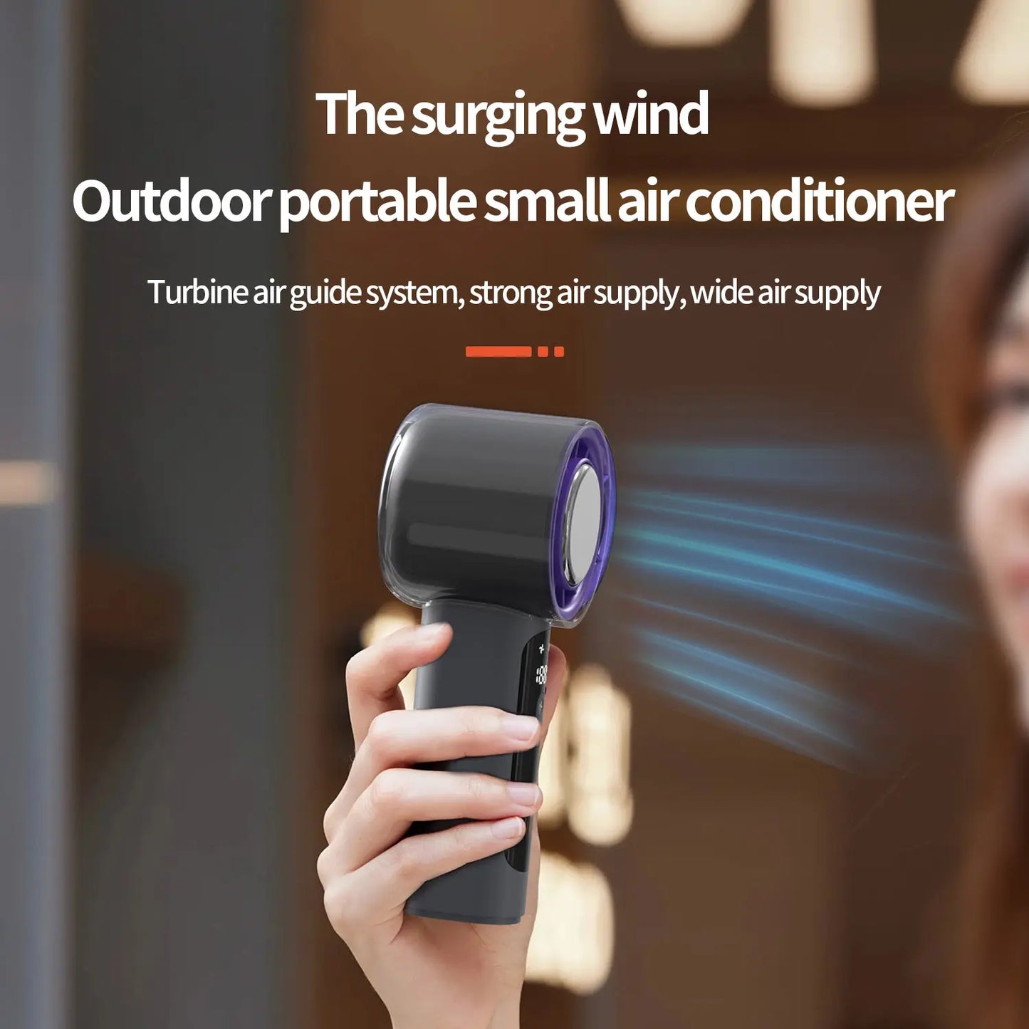 2025 Innovative Transparent Material All-inclusive Refrigeration High-speed Handheld Fan Rechargeable Usb Portable Ice Mini Fan