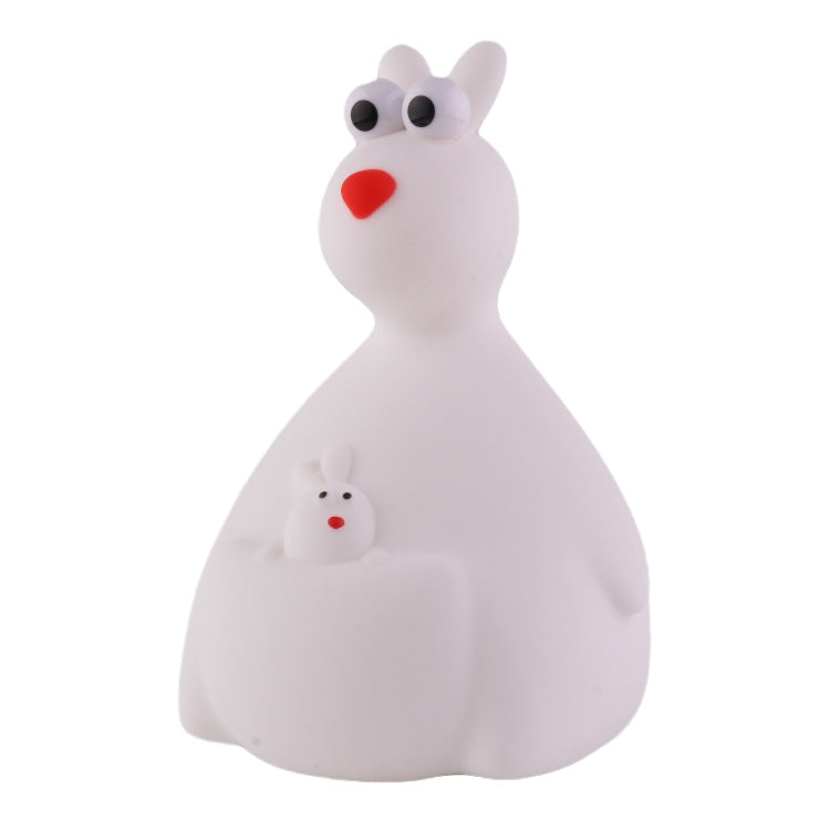 Night Light for Kids,Silicone Cute Night Light,Kangaroo Bedside Touch Lamp for Breastfeeding Baby Room Decor