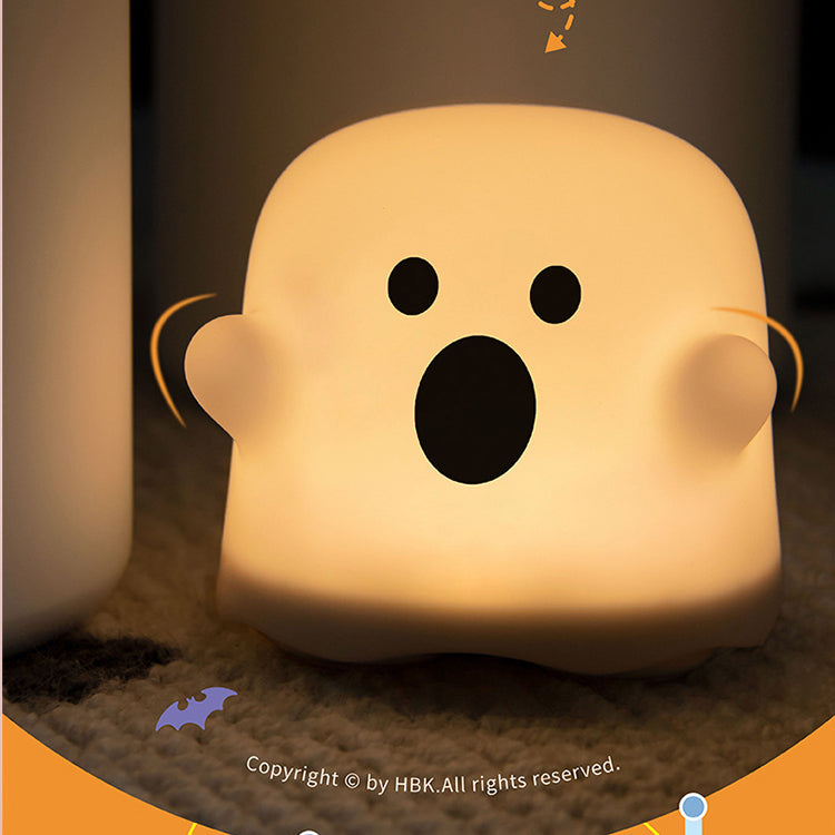 Ghost Silicone Night Light, Night Light Children, Silicone Ghost Kawaii Lamp, Multifunctional Silicone NightLights, Night Light Touch Lamp [Energy Class A]