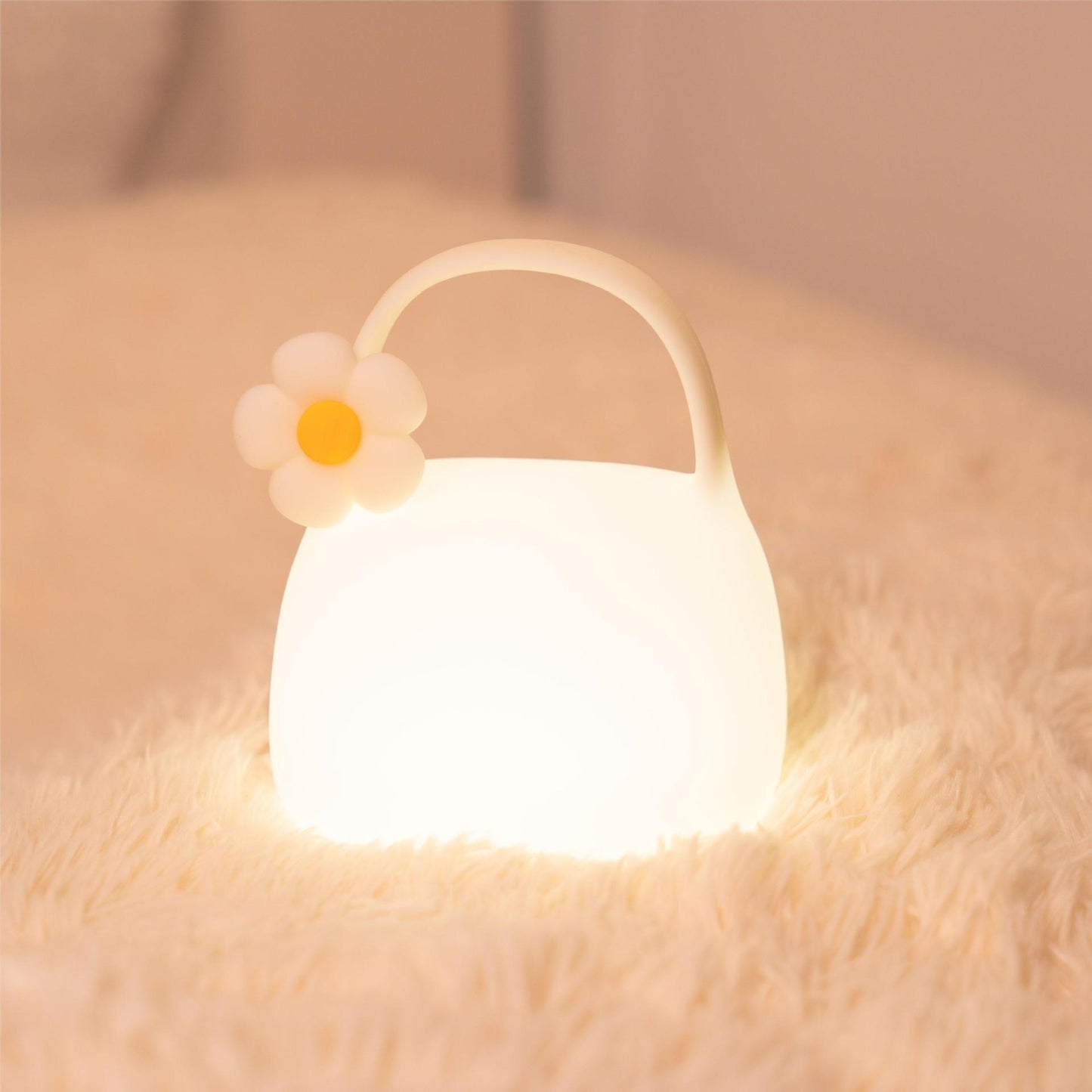 Night Light Bag Portable Lamp Silicone Night Light Bedside Desktop Ornaments Soft Light Timer Companion Sleep Light Patting Lamp for Bedroom Bedside Living Room