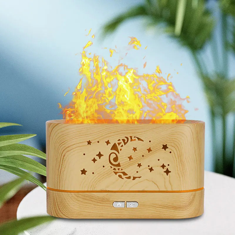 HonSun Trending Products 2025 New Arrivals Flame Aroma Diffuser Humidifier Scent Room Electronic Machine Customized Aromaterapia