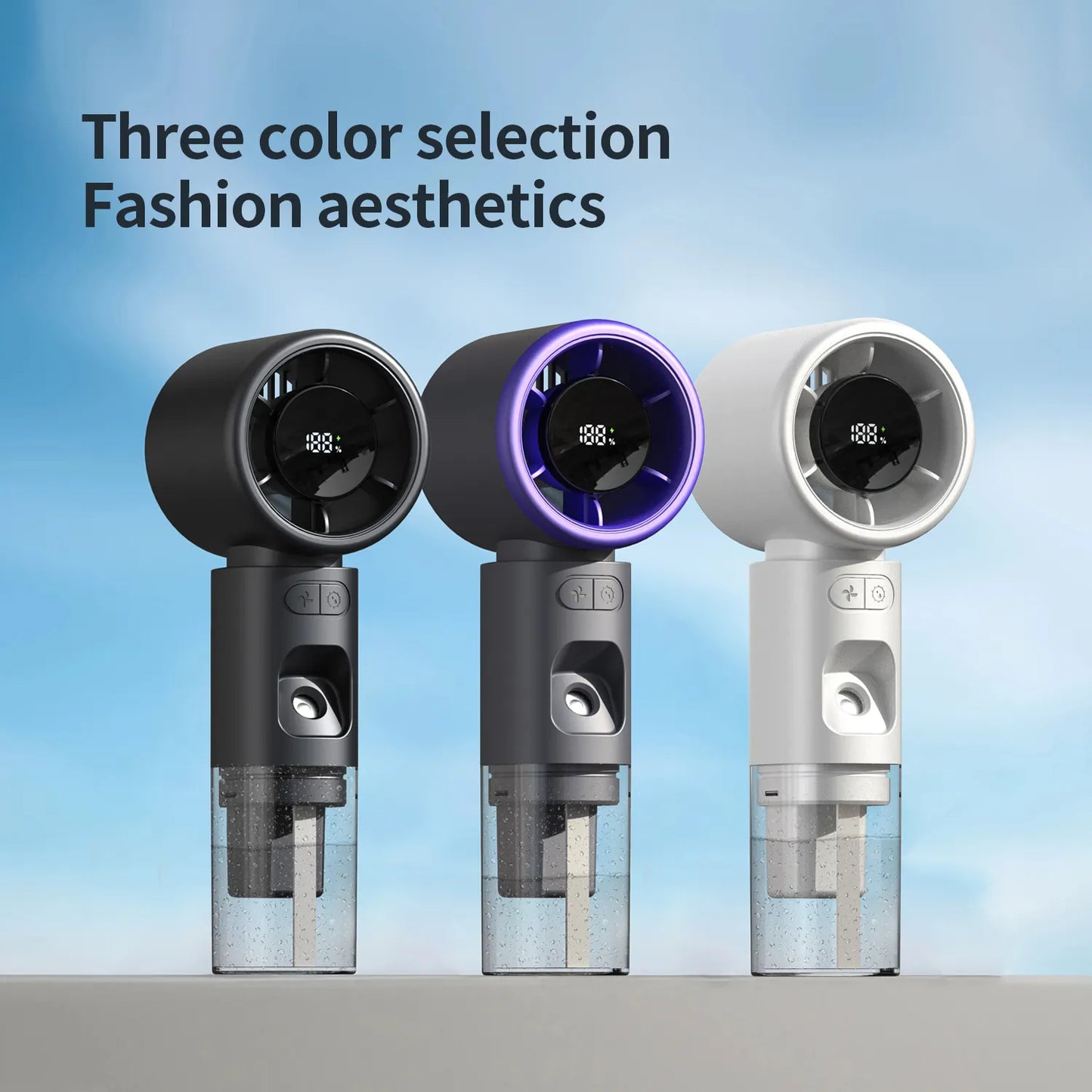 2025 New Factory Wholesale Multi-function Portable 100 Speed Rechargeable Mini Handheld Misting Fan