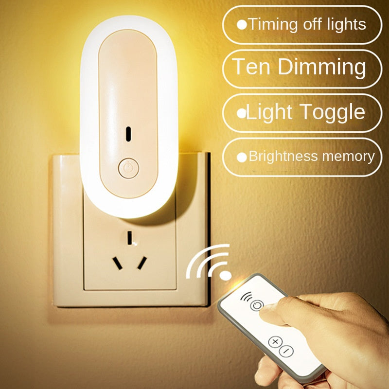 Remote Control Night Light for Kid's,Bedroom Bedside Plug in Lamp,baby sleep and feeding LED Lamp