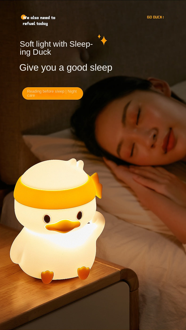 Kids Night Lights Cute Silicone Duck Nursery Lamp for Baby Toddler RGB Animal Night Light for Bedroom Kids Room Gift