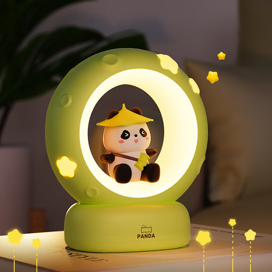 Wetry LED Night Light, Baby Night Light Cute Panda Night Lamp for Child Bedroom Decoration Bedside Lamp Touch to Dim Nursery Nightlight Newborns Presents for Girls Boys [Energy Class F]