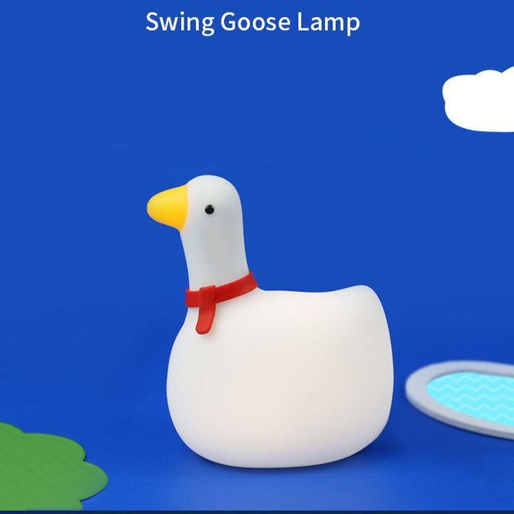 Rocking Goose Silicone Lamp Baby Nursery Light Bedroom Night Light Baby Silicone Light Goose Silicone Light Silicone Night Light Baby Night Light Children Night Light Nursery Lamp