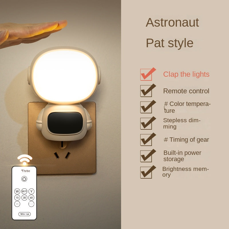 Pasoar LED de enchufe de la luz nocturna con reloj y control remoto, blanco enchufe regulable en la luz de la noche, con temporizy 3 colores claros, la luz de la batería de brillo