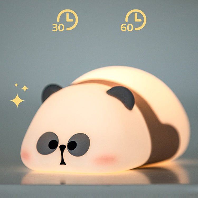 Cute Panda Night Light,Cute Night Lights for Kids Room Decor, Panda Silicone Squishy Dimmable LED Night Lamp,Rechargeable Night Lamp for Bedroom Room,for Breastfeeding/Sleep,Kids Room Decor Gift