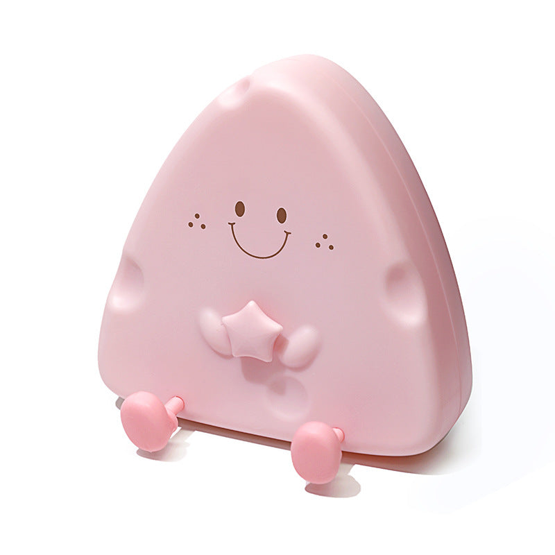 veilleuses en forme de fromage, minuterie rechargeable par USB pour enfants avec sommeil, longue lumière lumineuse de dessin animé LED, lumière de décoration intérieure, jaune