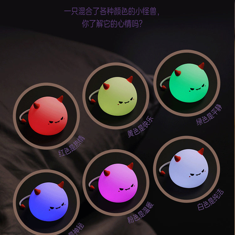 Bedside table lamp, bedroom, 800ma battery children's room push rod ambient light, bedside table lamp - silicon touch sensor desktop charging lamp