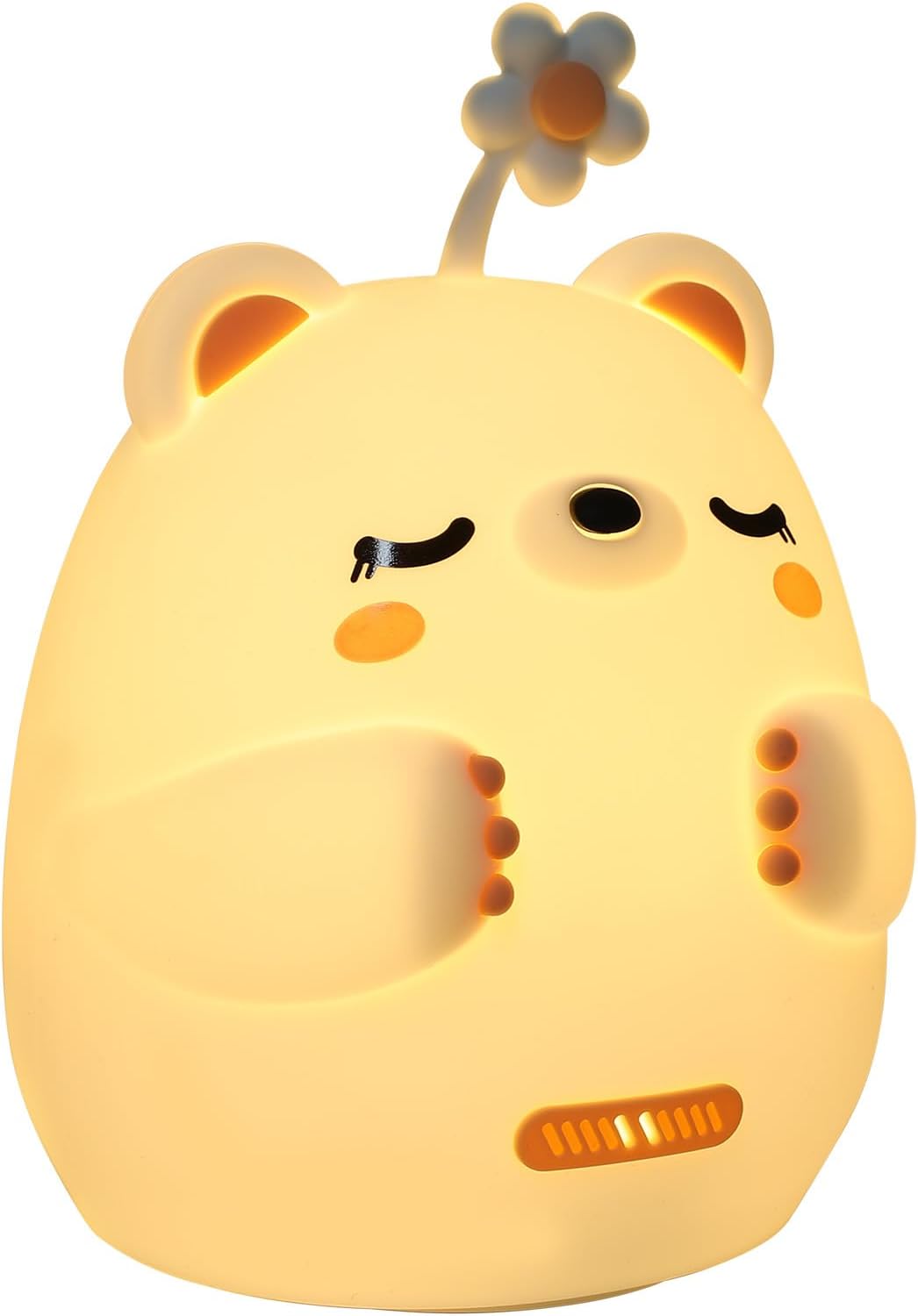 xinruizhi Night Light Cute Baby Lights, Nursery Breastfeeding Light for Babyroom, USB Touch Silicone Bear Bedside Lamp for Kids, 2 Color Temperature and 4 Brightness Levels