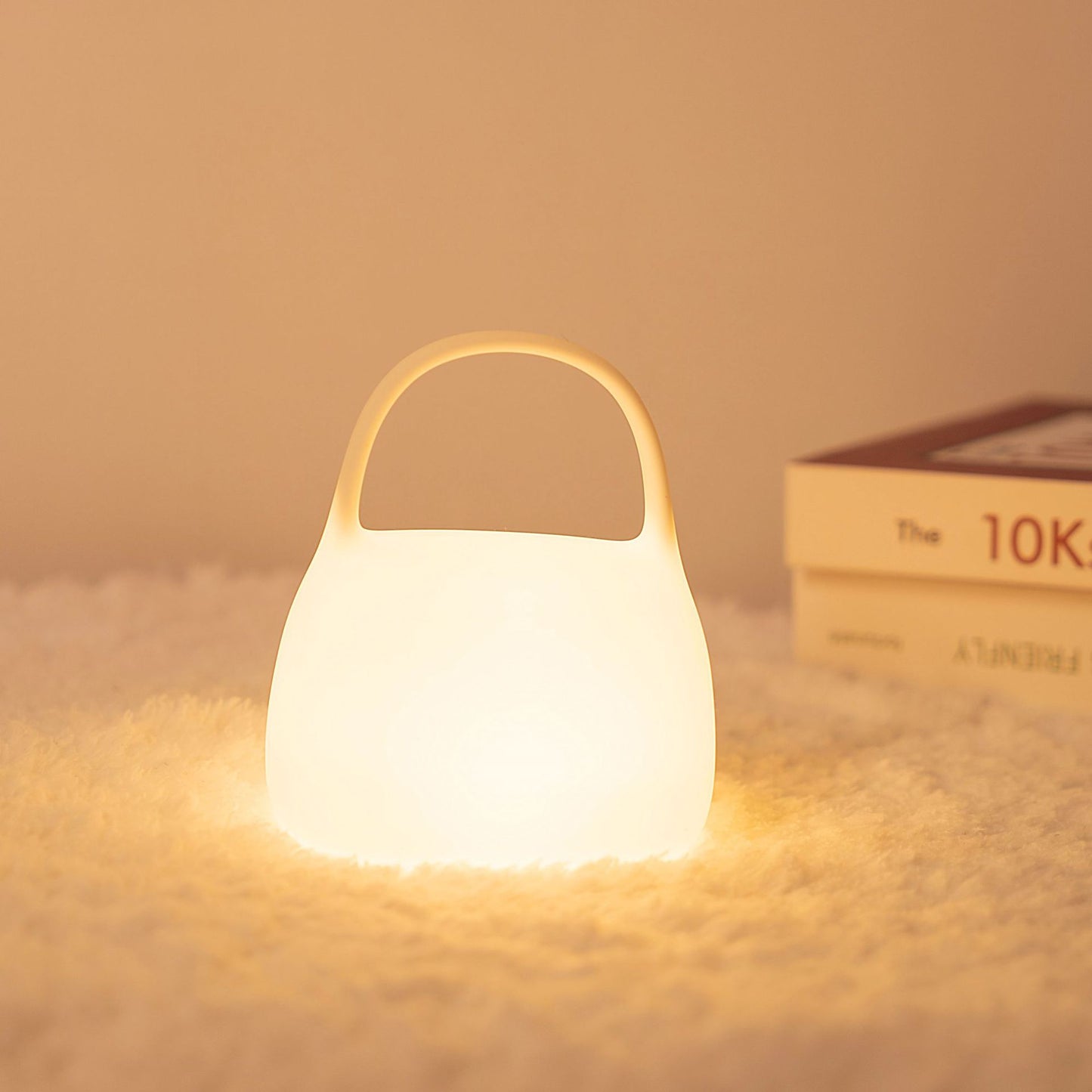 Night Light Bag Portable Lamp Silicone Night Light Bedside Desktop Ornaments Soft Light Timer Companion Sleep Light Patting Lamp for Bedroom Bedside Living Room