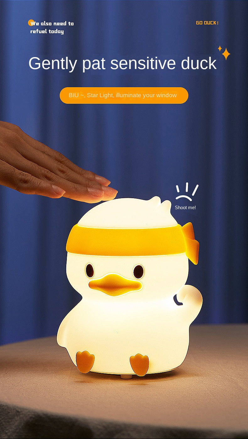 Kids Night Lights Cute Silicone Duck Nursery Lamp for Baby Toddler RGB Animal Night Light for Bedroom Kids Room Gift