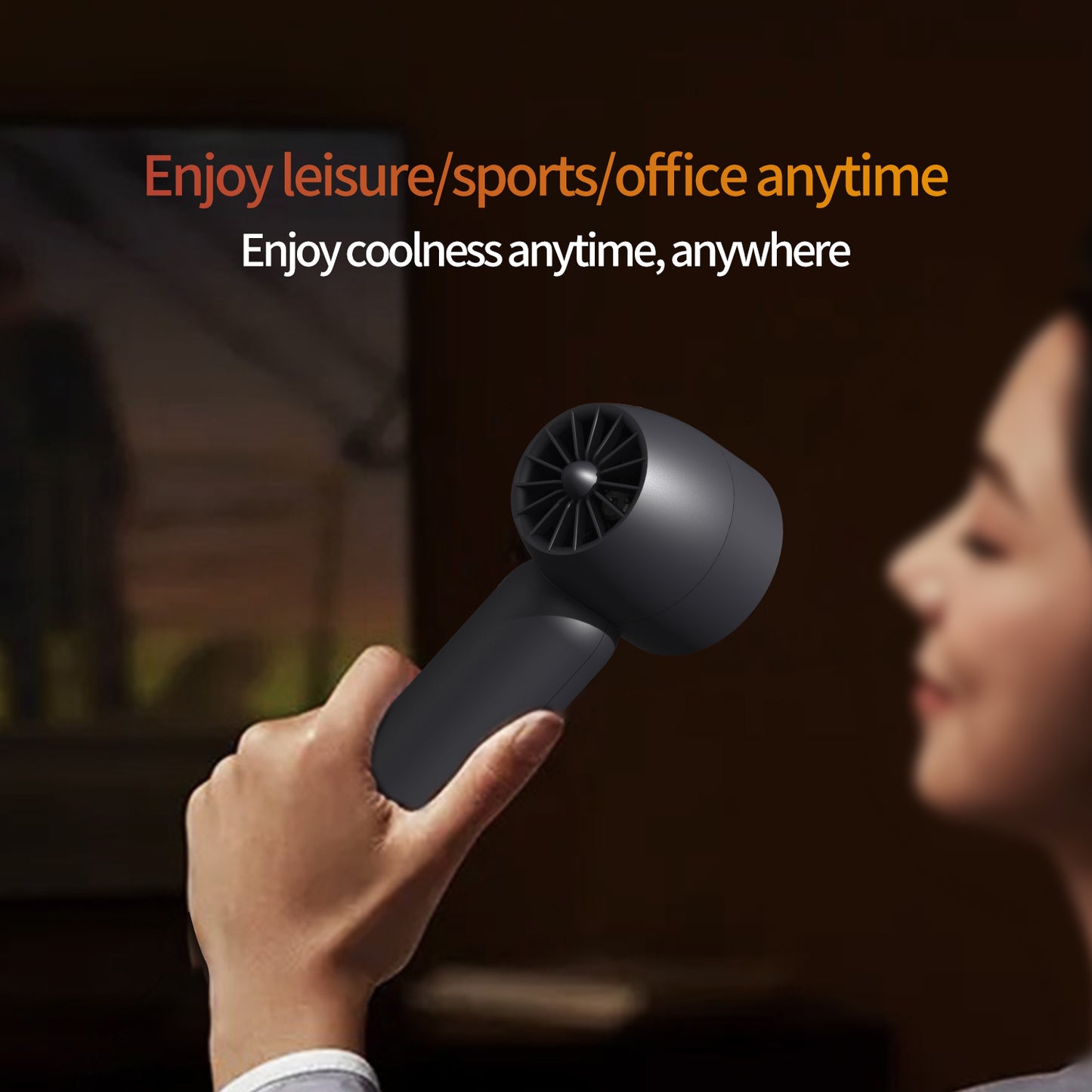 New Creative 100-speed High-speed Handheld Mini USB Fan Outdoor Desktop Violent Turbo Fan