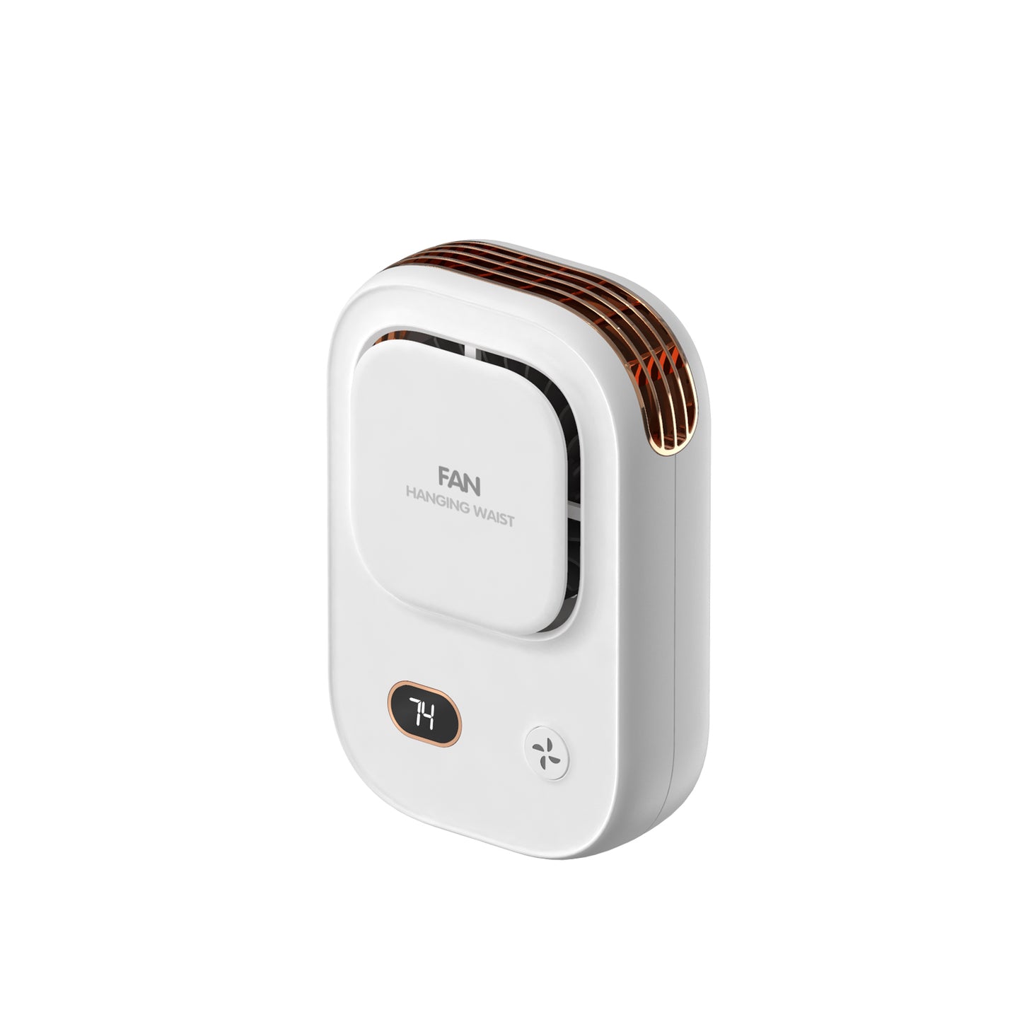 Portable Waist Clip Fan Wearable Belt Fan 2000mAh Battery Powered Rechargeable Body Fan for Outdoor Works Farm Hiking Camping